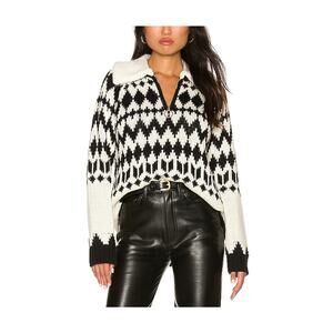 Show Me Your MuMu Black and White Knit Pullover Sweater